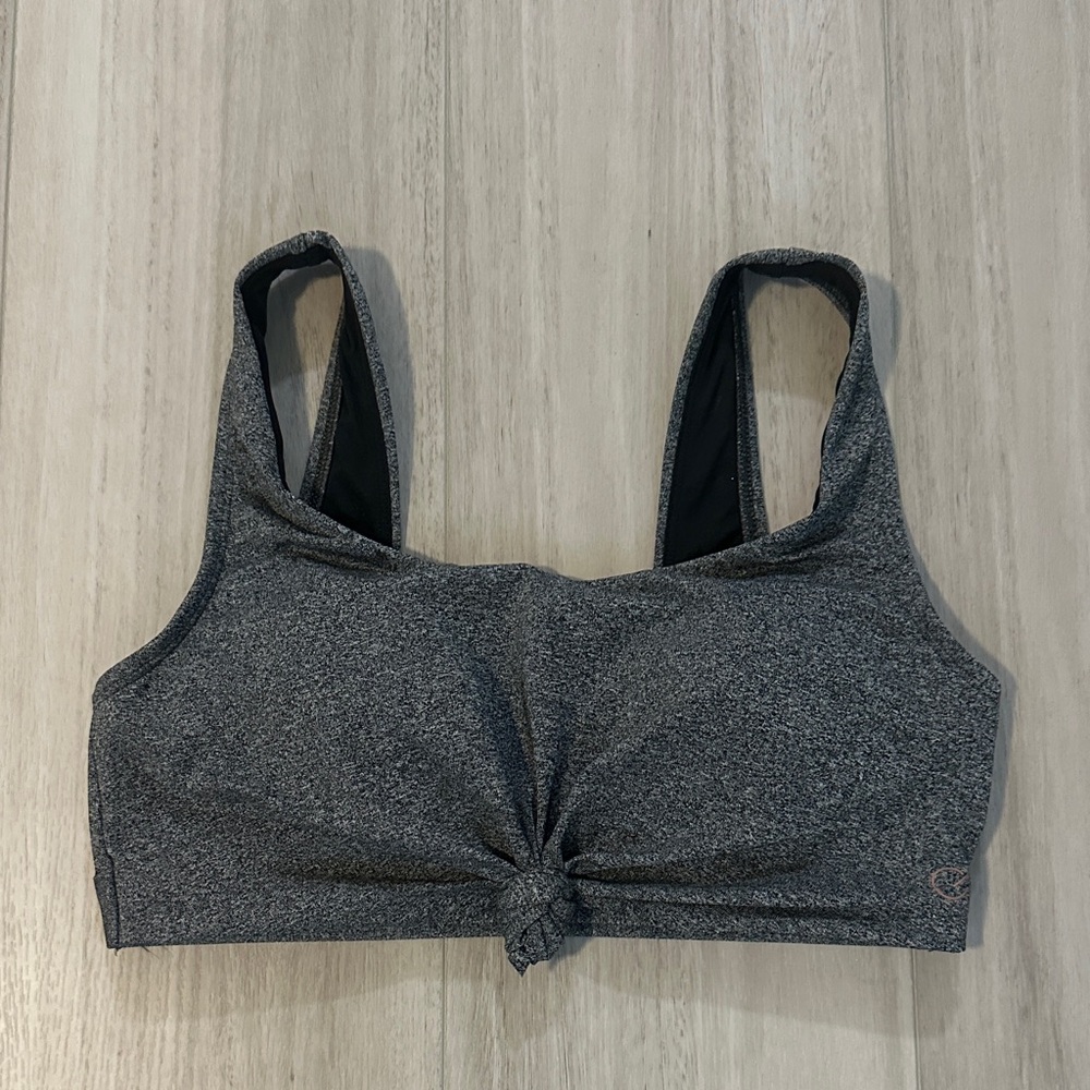 Women’s CALIA by Carrie Underwood Heather Gray Tie Front Sports Bra